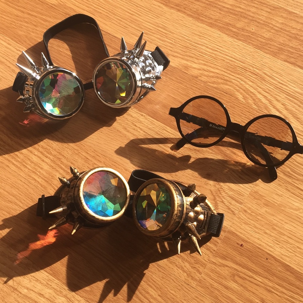 Set of 3 Kaleidoscope Glasses and Goggles